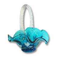 Fenton Blue Basket