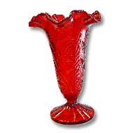Fenton red Vase