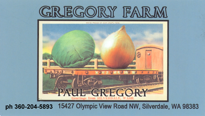 Gregory Farm Business card