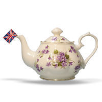 Bone China Teapot, Wild Violets